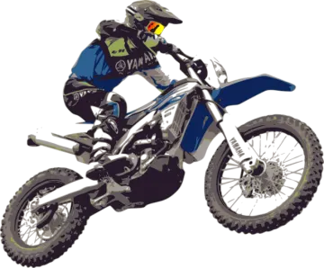 a person riding on a dirt bike
