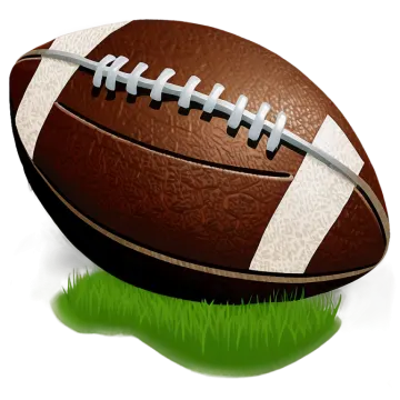 an illustration of a football on the grass