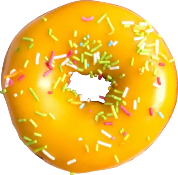 the donut is yellow