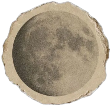 the moon is seen through a hole in a rock
