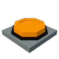 an orange object on a white background