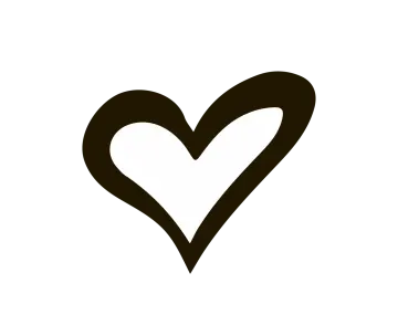 a black heart on a white background