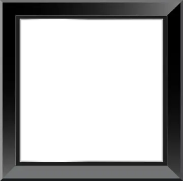 a black frame on a white background