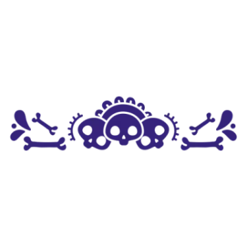a skull and crossbones on a white background