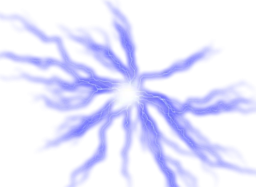 a lightning bolt on a white background