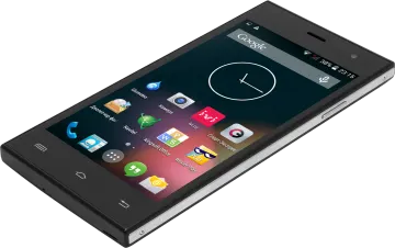 a black cell phone on a white background
