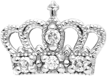 a diamond crown pendant on a white background