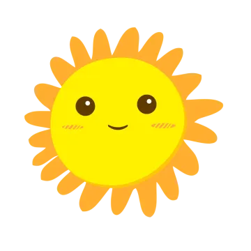 a yellow sun with a smiley face on it