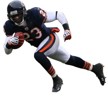 a football player is running with the ball