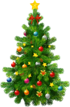 a christmas tree with ornaments and decorations