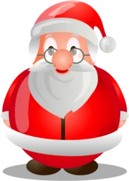 a santa claus with glasses and beard