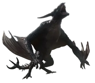 an image of a godzilla with its mouth open