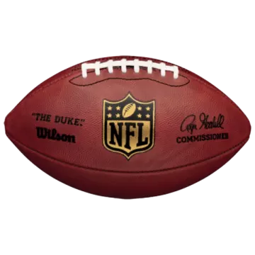 a football with the nfl logo on it