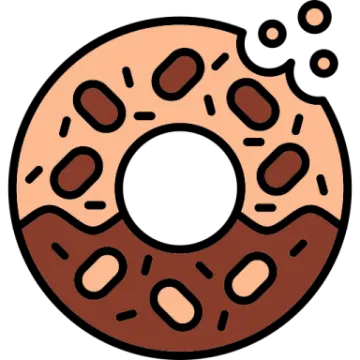 a donut with chocolate on it