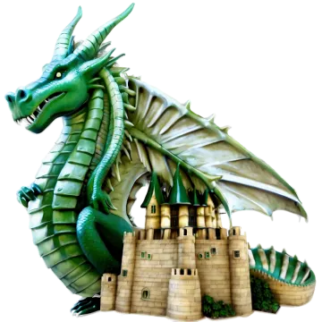 a green dragon statue
