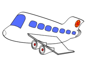 how to draw a plane step by step