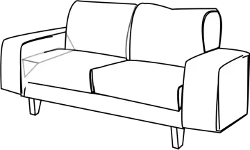 how to draw a couch