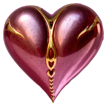 a purple heart shaped object on a white background