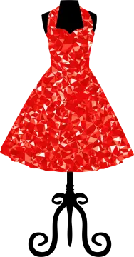 a red dress on a manne vector