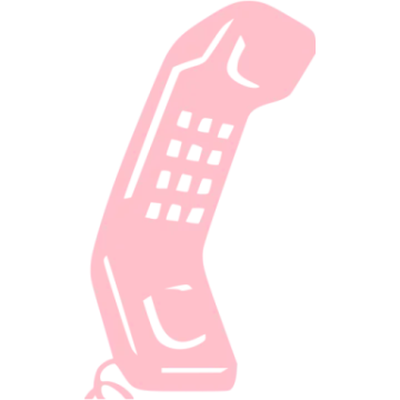 a pink phone with a white background