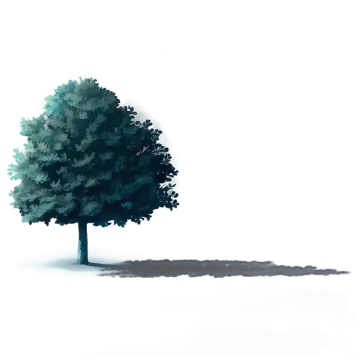 a green tree on a white background
