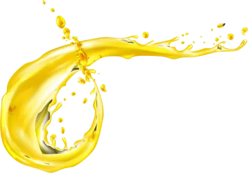 a splash of oil on a white background