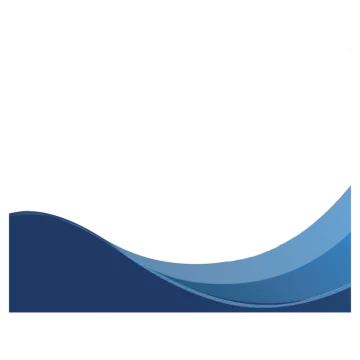 a white background with blue waves