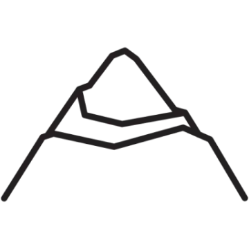 a black and white image of a mountain