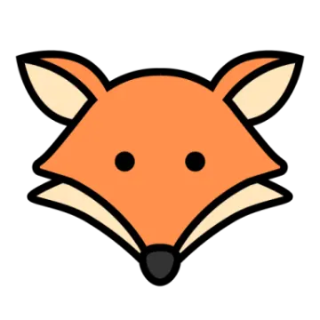 an orange fox head