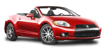 a red car on a white background