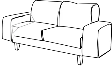 how to draw a couch