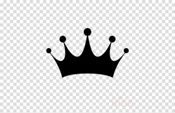 a black crown on a transparent background