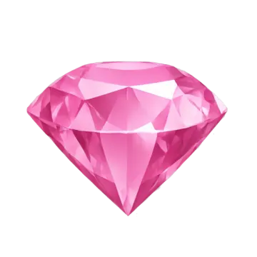 a pink diamond on white background