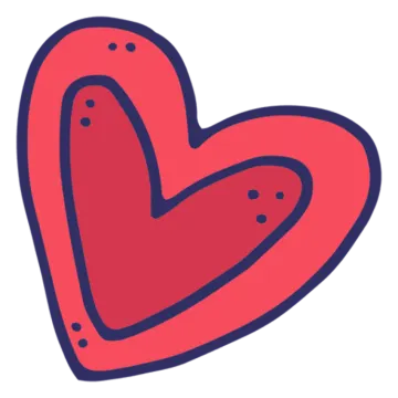 a red heart on a white background