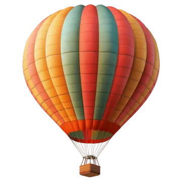 a colorful hot air balloon flying in the sky