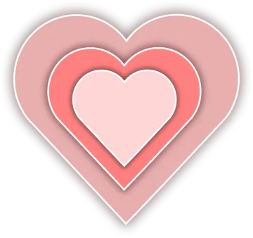 a pink heart on a white background