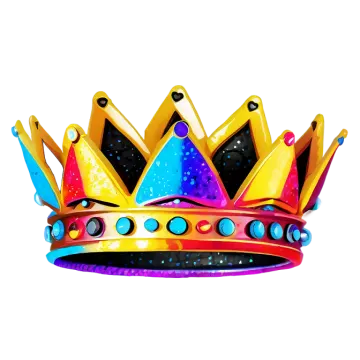 a colorful crown on a white background