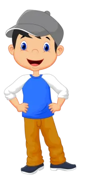 a boy wearing a baseball cap and blue shirt