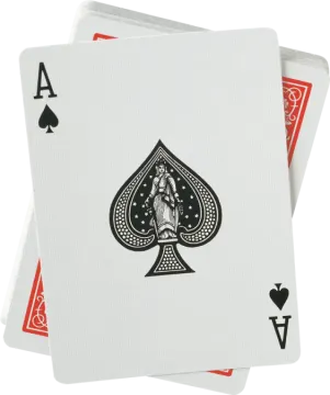 a pair of playing cards on a white background