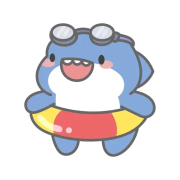 a cartoon character with sunglasses and a life ring