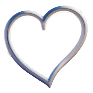 a blue and white heart shape