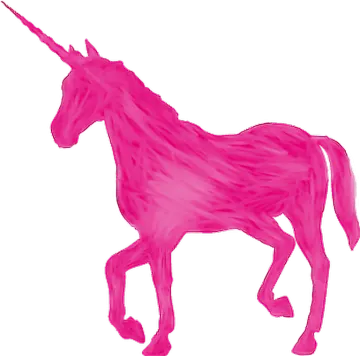 a pink unicorn on a white background
