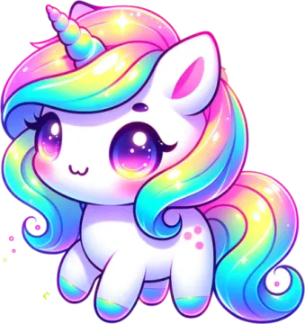 a cute little pony with a rainbow mane