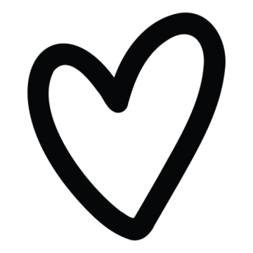 a black and white heart icon