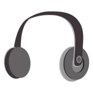 a pair of headphones on a white background