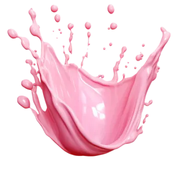 a pink liquid splash on a white background