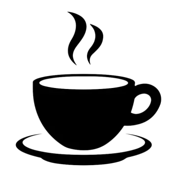 a cup of coffee on a white background