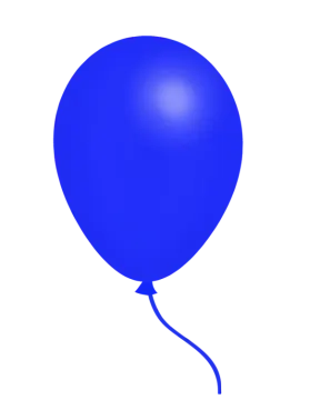 a black balloon on a white background