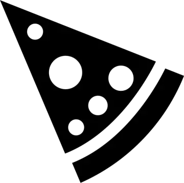 a slice of pizza on a white background