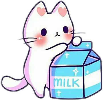 a white cat sitting next to a blue box